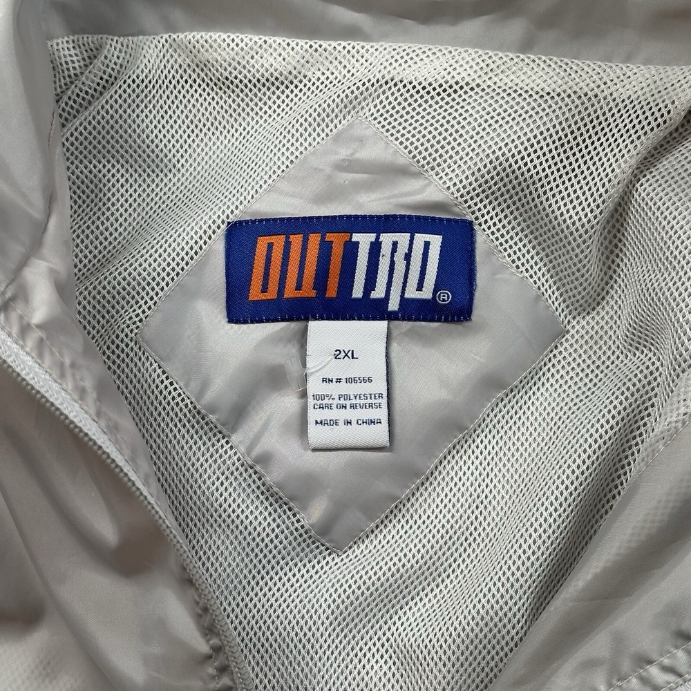 Outtro Full Zip Windbreaker Men's 2XL Gray NOTE - Picture 6 of 13